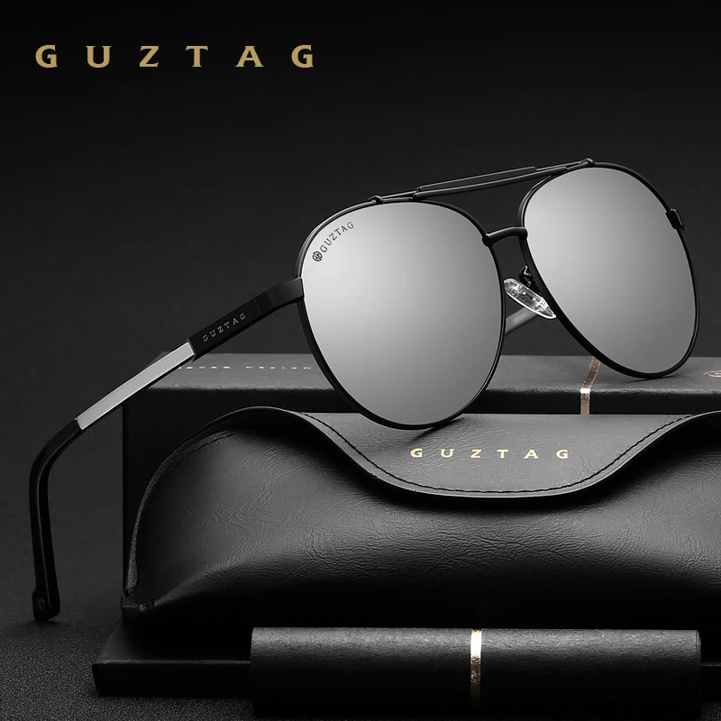 

GUZTAG Unisex Classic Brand Men Women Aluminum Sunglasses Polarized UV400 Mirror Male Sun Glasses Women For Men G8002