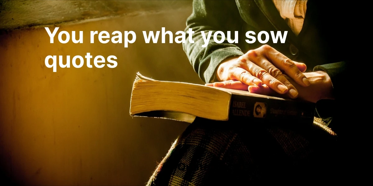 you reap what you sow quotes