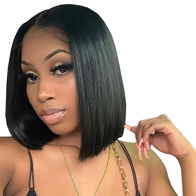 

100% Brazilian Virgin Hair Short Bob Wigs Cheap Short Brazilian Hair Lace Frontal Wig