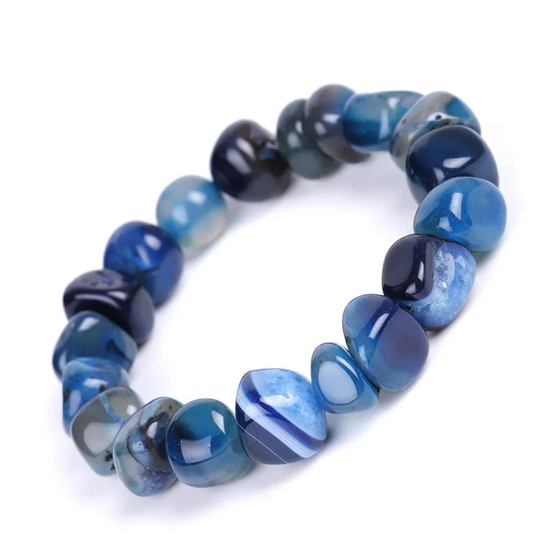 

NUORO Hot Sale New Arrival Multicolor Irregular Natural Stone Agate Crystal Beads 7 Chakra Bracelet Pulsera