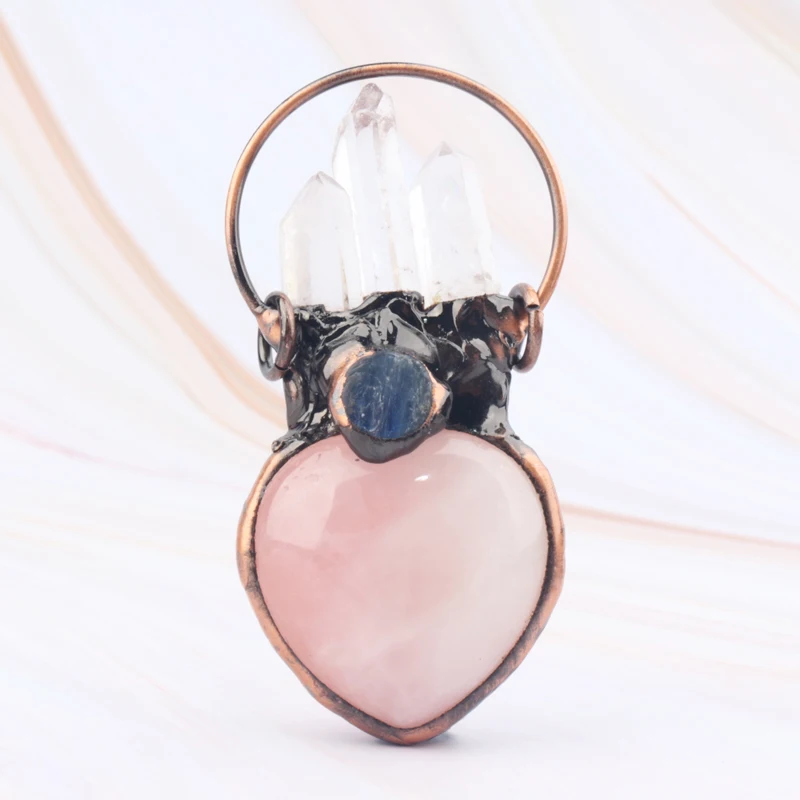 

spiritual products rose heart crystal heart pendant for necklace valentine gifts