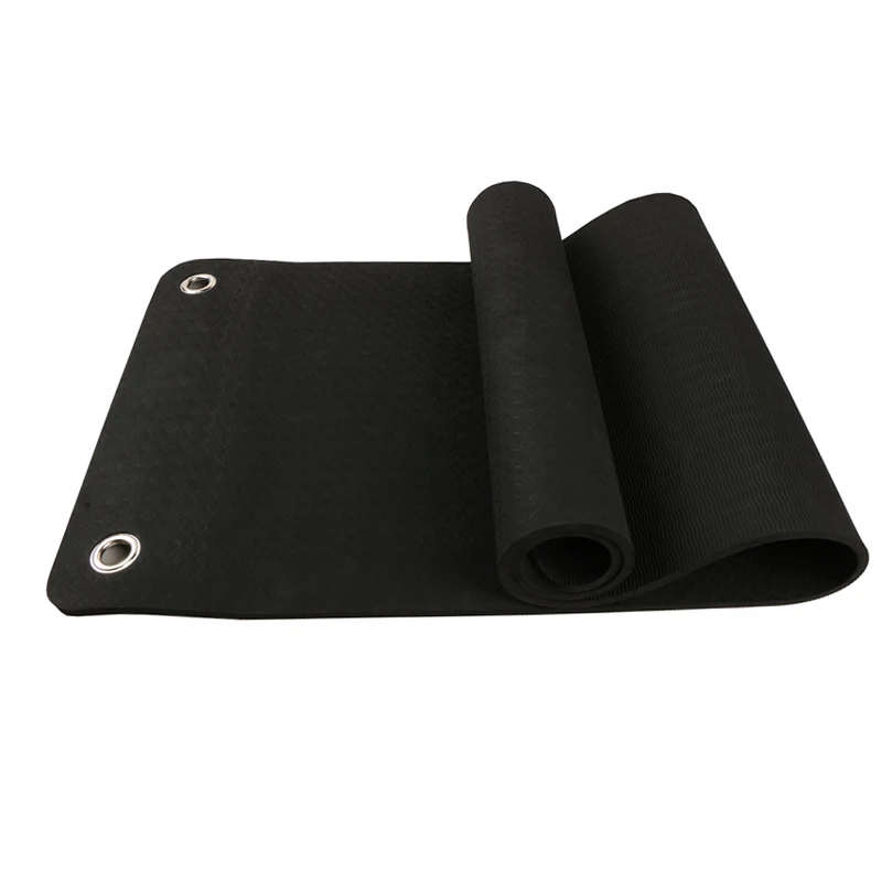 

183*61cm Thick Custom Single Double Color Eco Wall Hanging TPE Yoga Mat With Eyelet, Yoga Mat With Hole, Customized