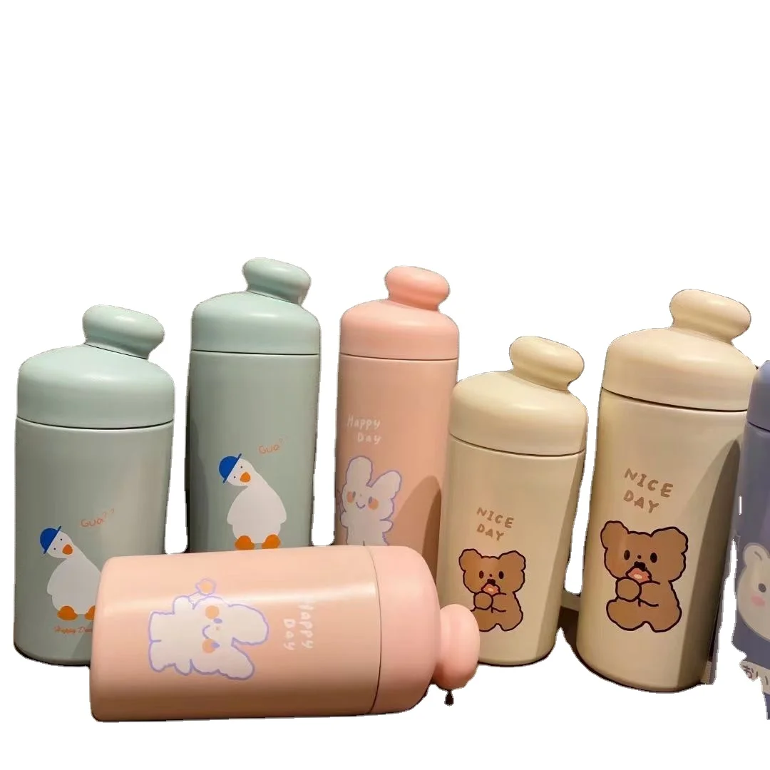 

Smile thermos reusable cups with lids and straws mug thermo cups student water bottle stainless steel thermos, Customized color