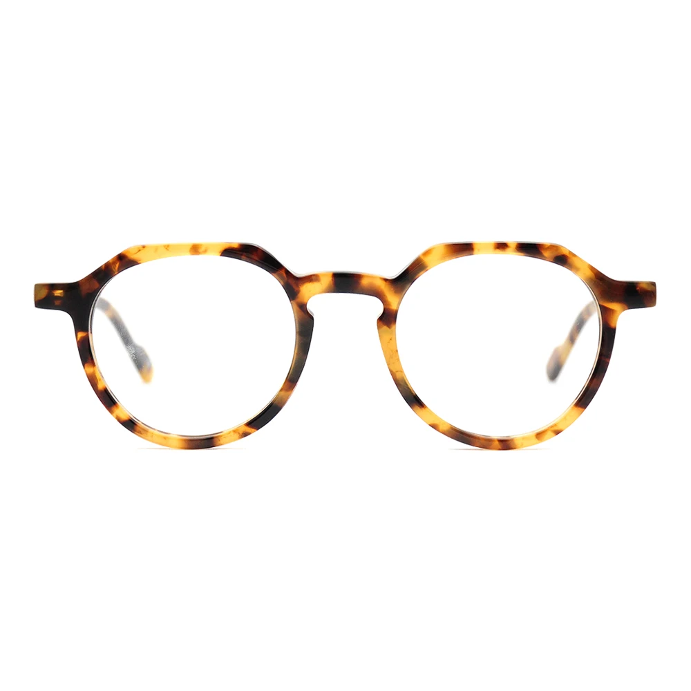 

High quality round ce acetate blue light uv400 glasses frame eyewear for women