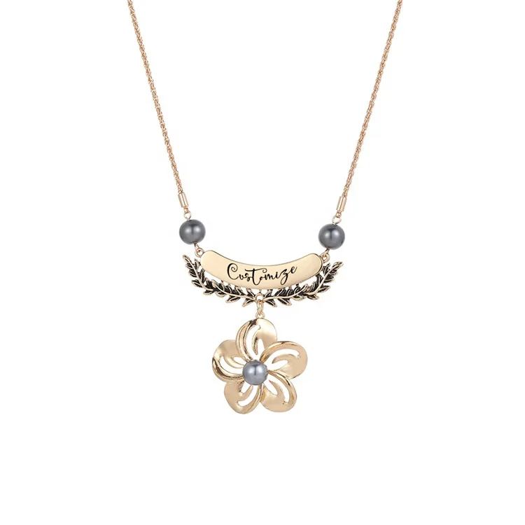 

Manufacturer Wholesale Bling Necklace Charm Fashion Luxury Jewelry Women Trendy Necklace, Golden