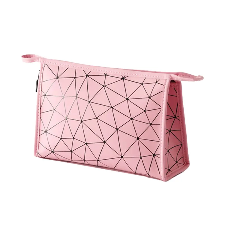 

PU Diamond pattern Travel Cosmetic Bag For Make Up Women cases, Customized color