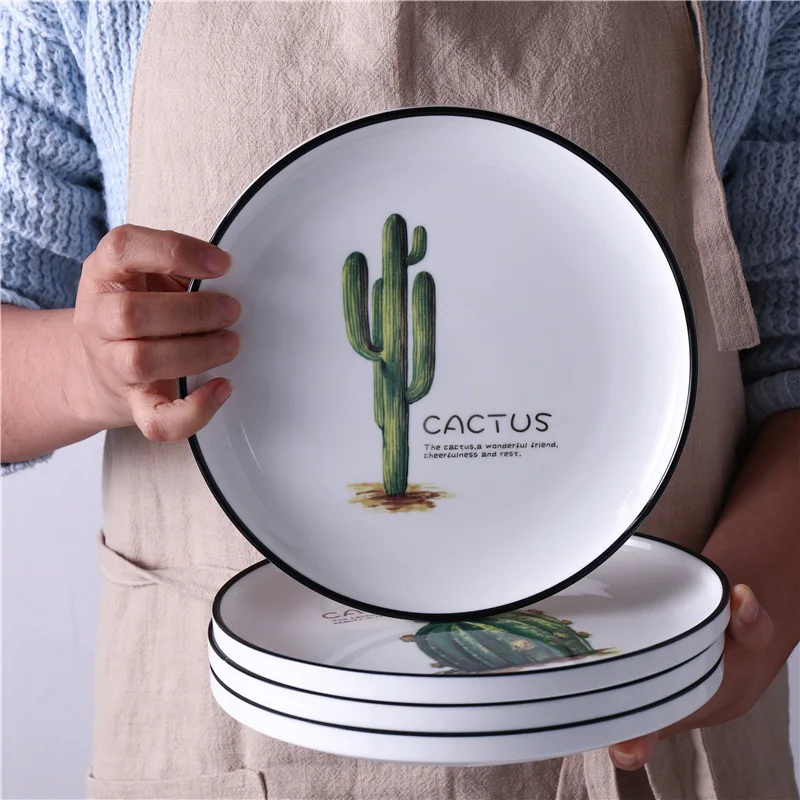 

Ceramic tableware simple western steak salad creative ceramic green plant plate