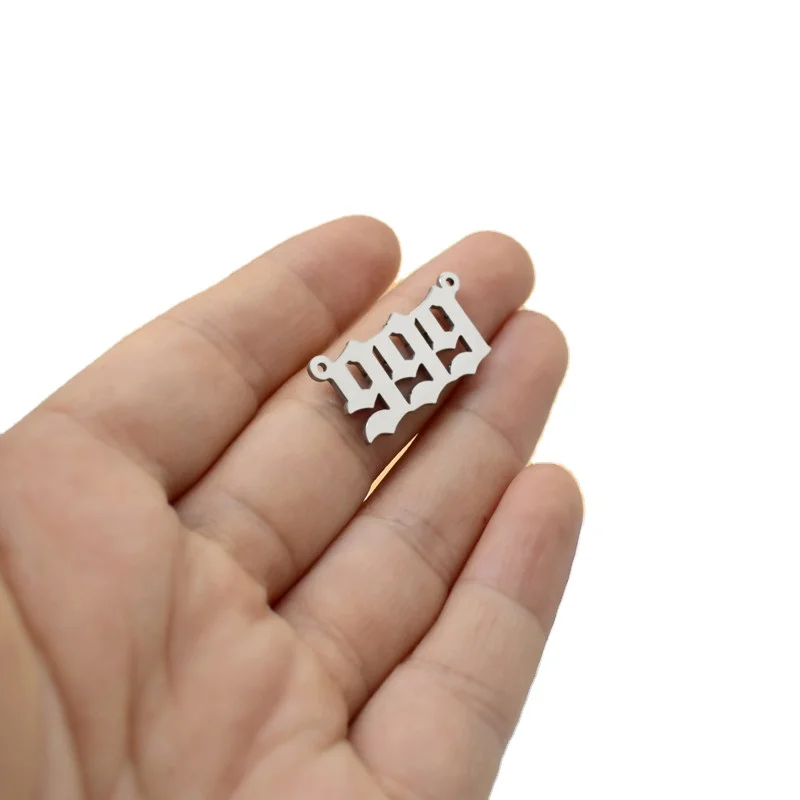 

Minimalist Fashion Triple 111-999 Shaped Pendant Stainless Steel Accessories Necklace Bracelet Chain