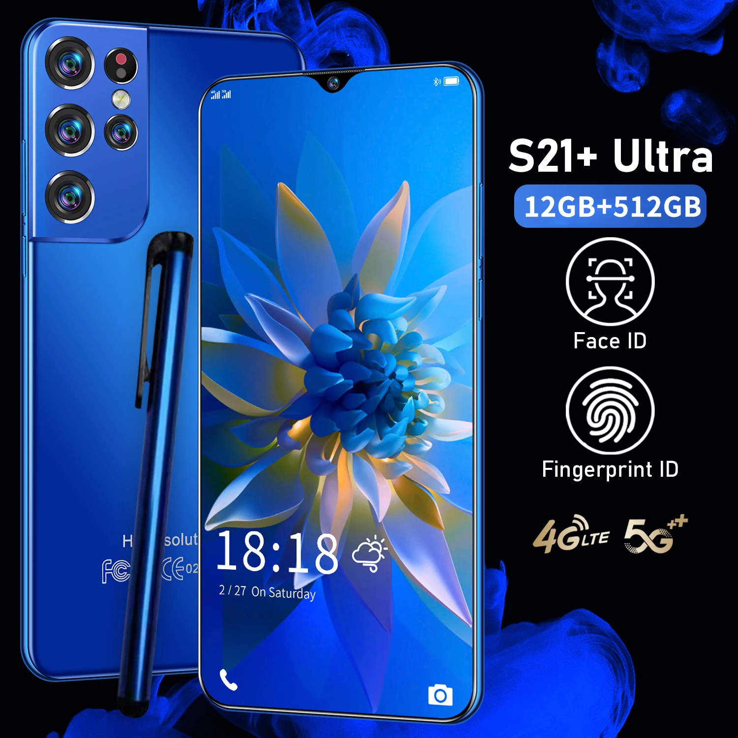 

New S21+ Phones Global version Smartphone 12GB+512GB Android Cellphones Original Unlocked 5G Mobile phones, Black blue white gold