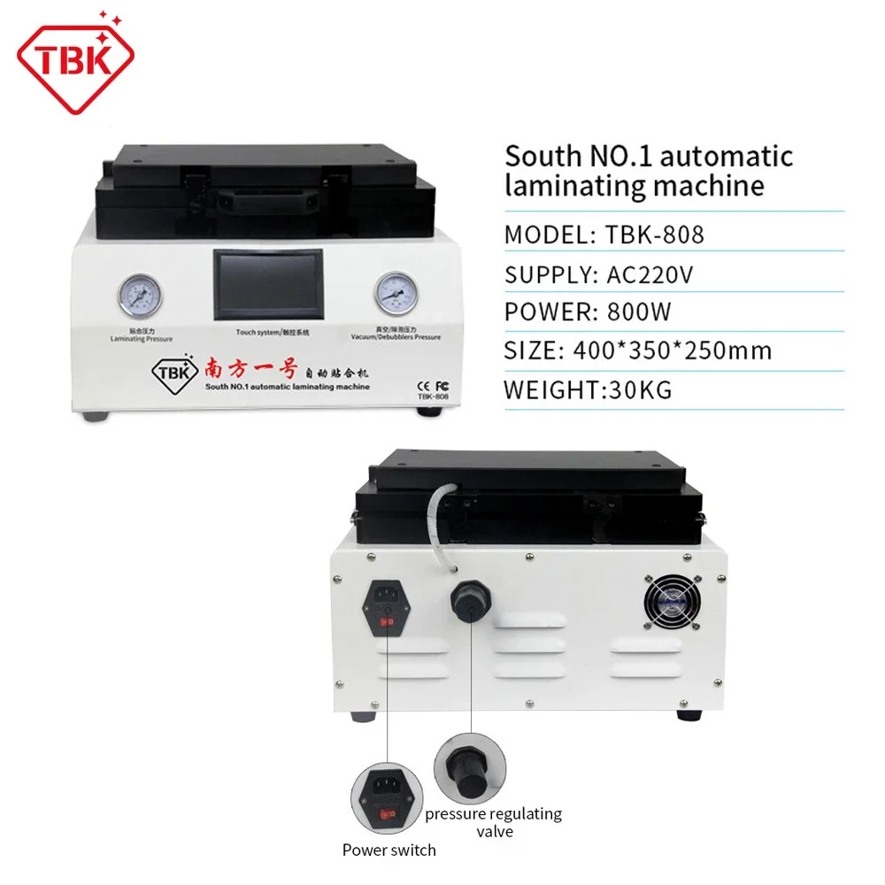 TBK 808 2 In 1 Oca Vacuum Laminating Machine Max 12inch Lcd Bubble Remover Machine