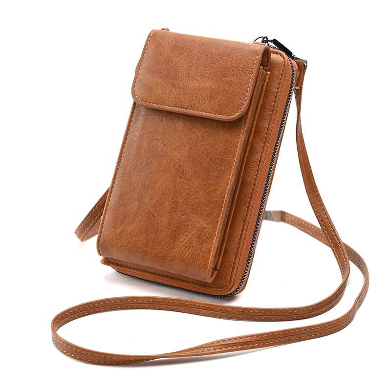 Women Small Crossbody Cell Phone Bag for Women Phone Wallet Purse Shoulder Bag Mini PU Leather Handbag for Female