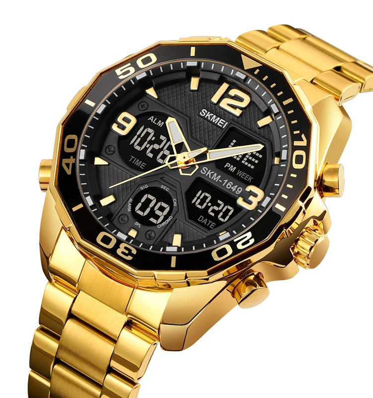 

Luxury Classic Men Watches Skmei 1649 Dual Time Waterproof Sports Digital Watches for Men