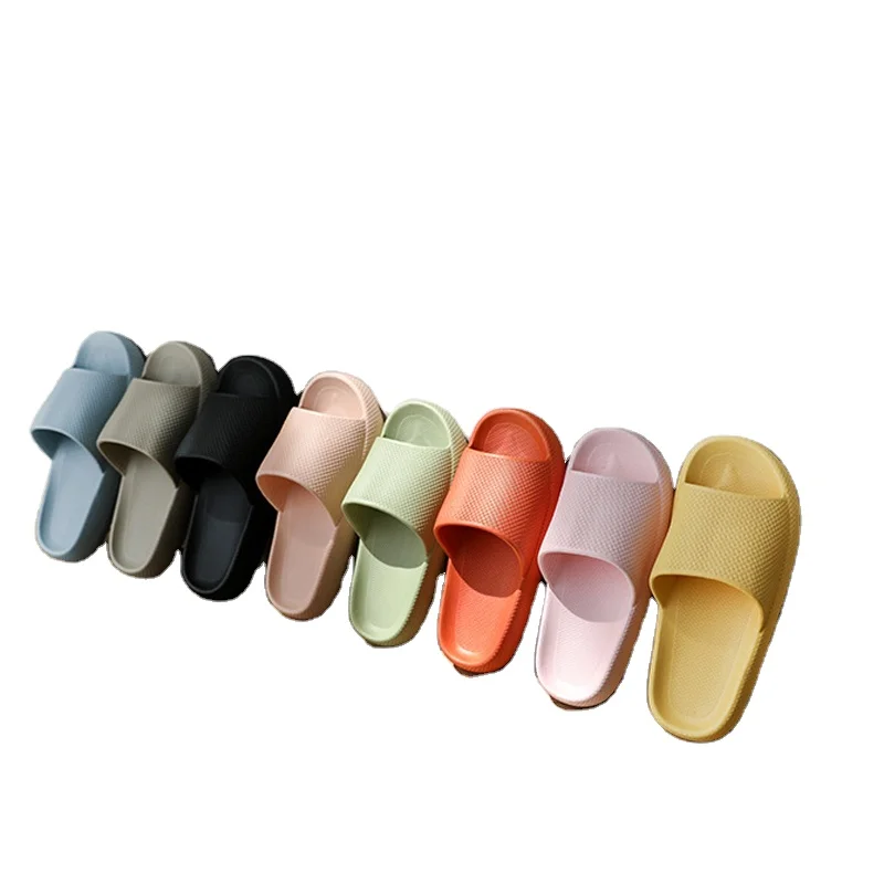 

Hot selling women's fashion bathroom anti slip slides wholesale platform slippers ladies summer casual pillow slides sandals, Pink,yellow,orange,nude,green