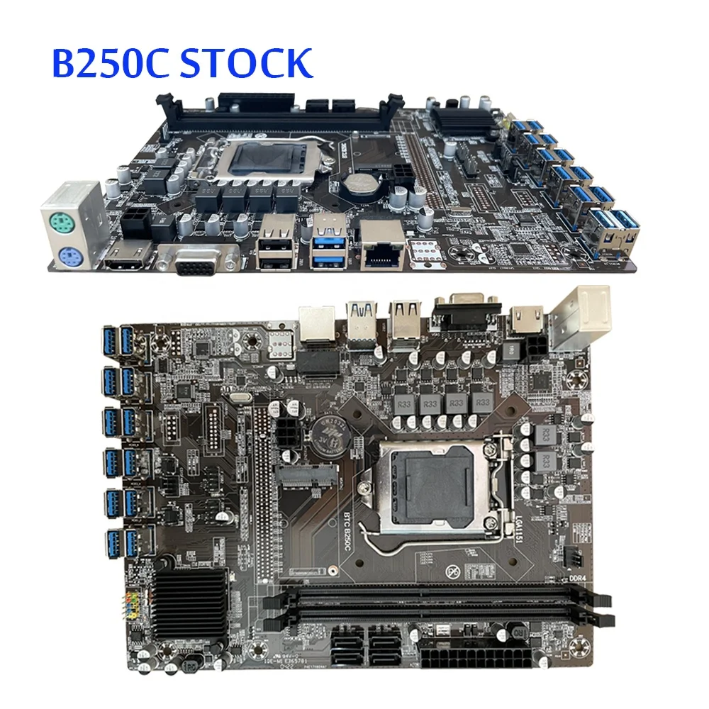 

B250C Lga1151 Intel Ddr4 Atx Motherboard for 12GPU