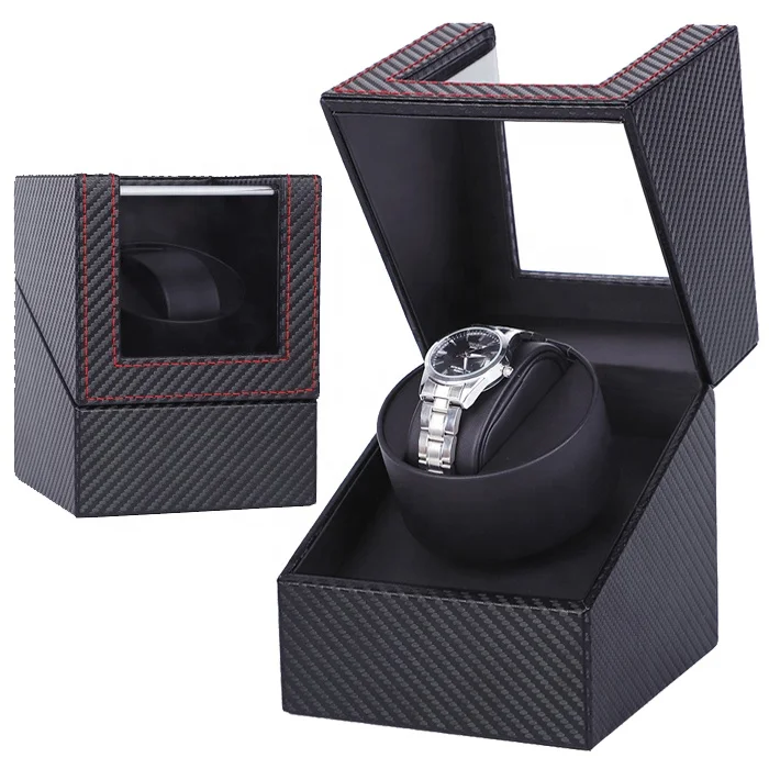 

Luxury automatic single watch winder box, Black,brown,carbon fibre