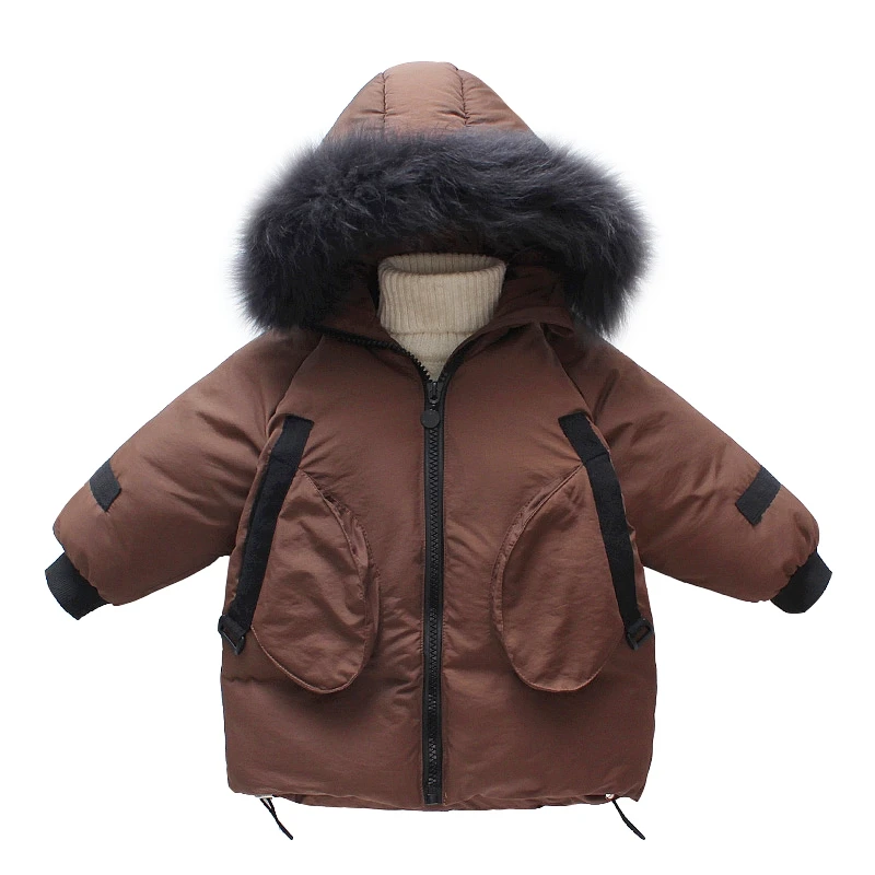 

2020 Autumn and Winter Children Cotton Down Jacket,Boy and Girl Baby Plus Thick Cute Hooded Cotton Coat