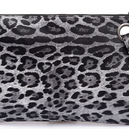 

Personality black white zebra striped leather clutch bag sexy leopard women's handbag portable zipper wrist PU envelope bag, Same as pics