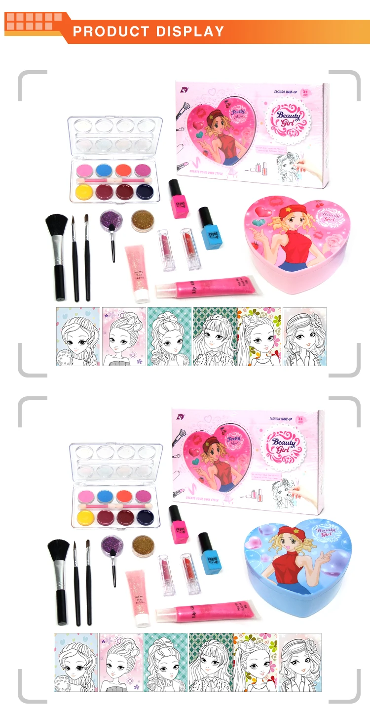 2020 New Arrival Safety Non-toxic Kit Girls Toy Cosmetics Makeup Set Play House Toys For Children