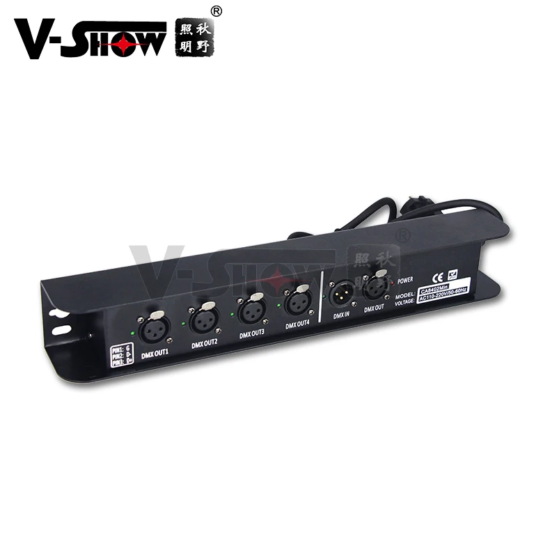 

USA 1pc Dmx Controller 4 Port DMX Splitter Output 512x4 Channels For Dj Disco Stage Light Control