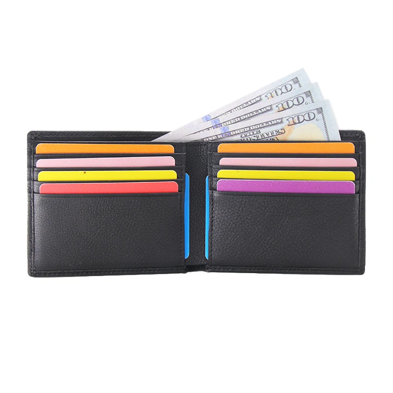 

High quality italian crazy horse leather men's wallet made of vintage genuine leather, Any leather colors