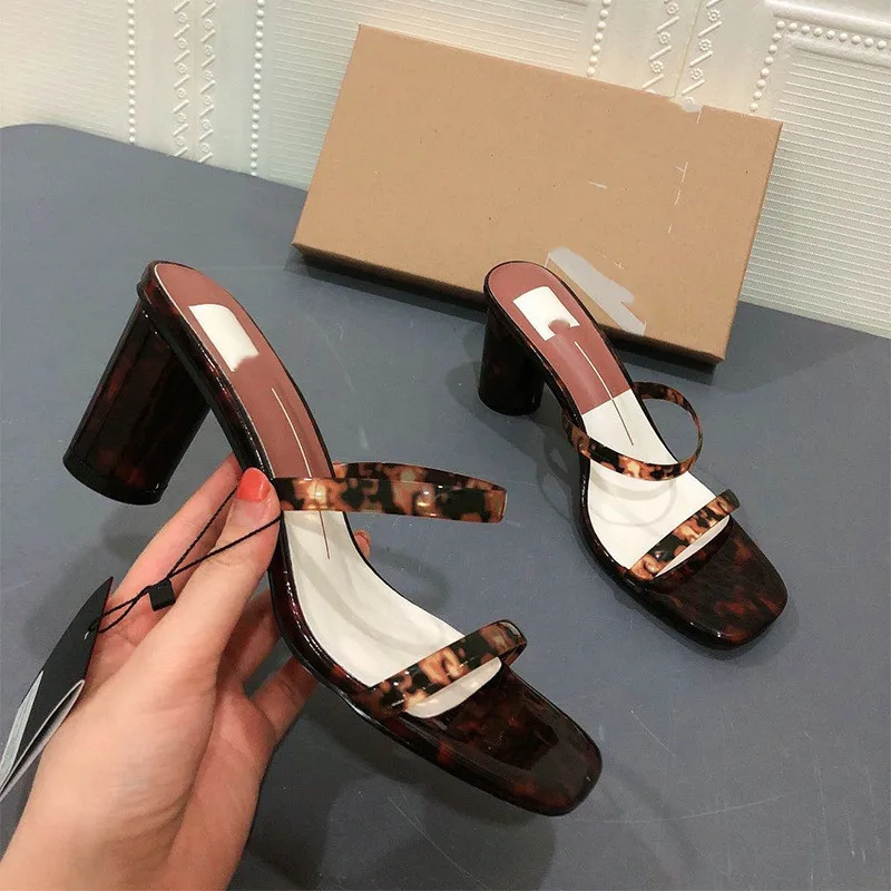 

mules slippers sandals women transparent shoes clear stiletto high heels for girls