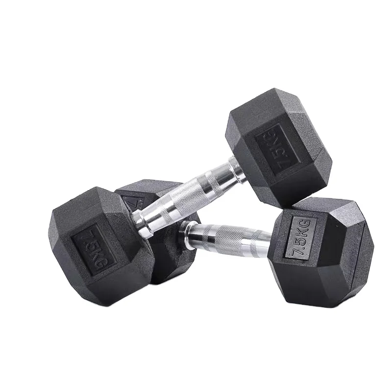 

Pure Strength China Gym Factory supplied Hex Rubber Dumbbell WG029 Sport Equipment, Selectivity