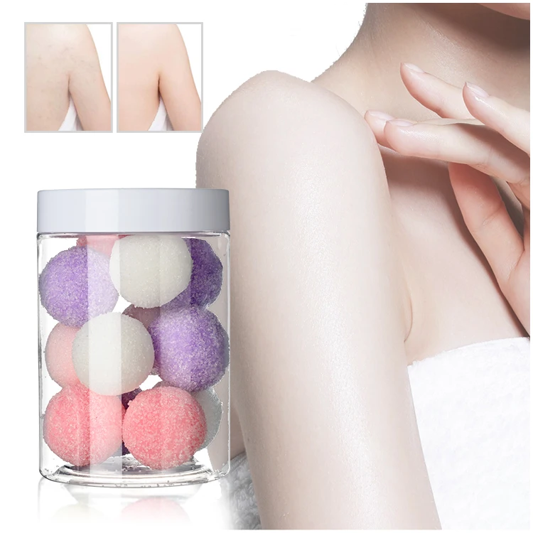 

private label custom hand exfoliating whitening shea whipped cubes balls foaming candy body sugar scrub, Customized