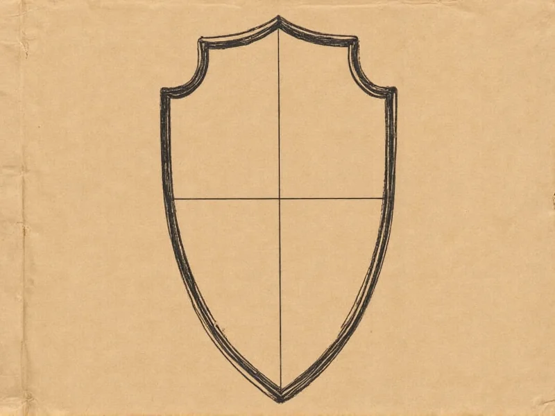 Hand-drawn shield template on recycled cardboard with measurements