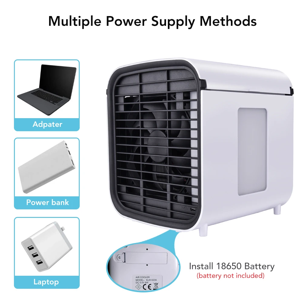 New Design Evaporative Small Air Cooler Manufacture Portable Air Cooling Fan
