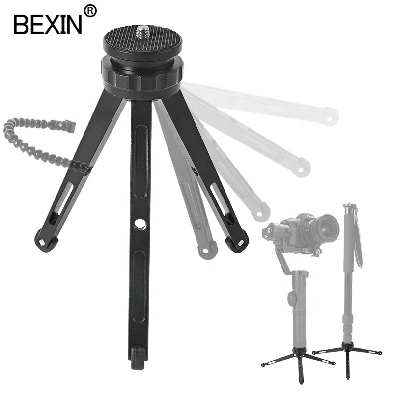 

BEXIN mini portable table desktop selfie stick 3-Legs tripod feet monopod mount base support bracket holder for camera