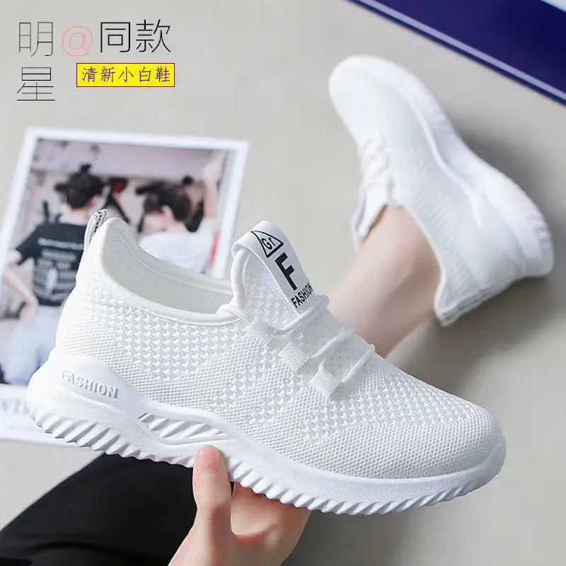 

fashion breathable Woman sock shoes walking sports shoes ladies wedge sneakers for women