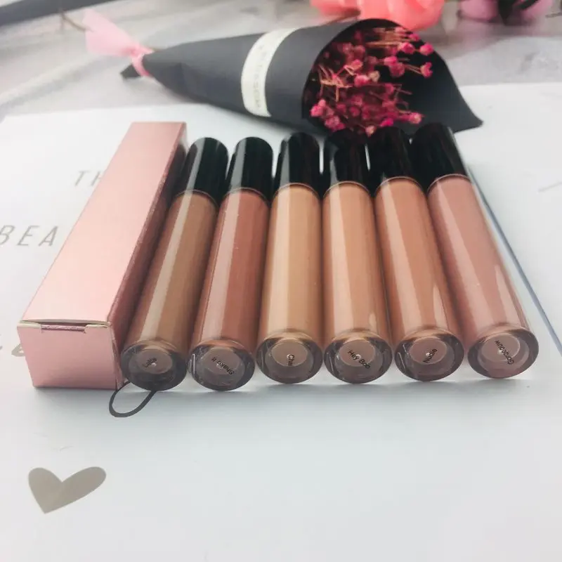 

6 colors Nude lipgloss private label daily makeup wholesale lip gloss