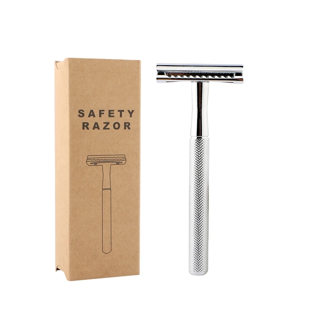 

Closed Comb Double Edge Safety Razor plated metal handle safety shaver