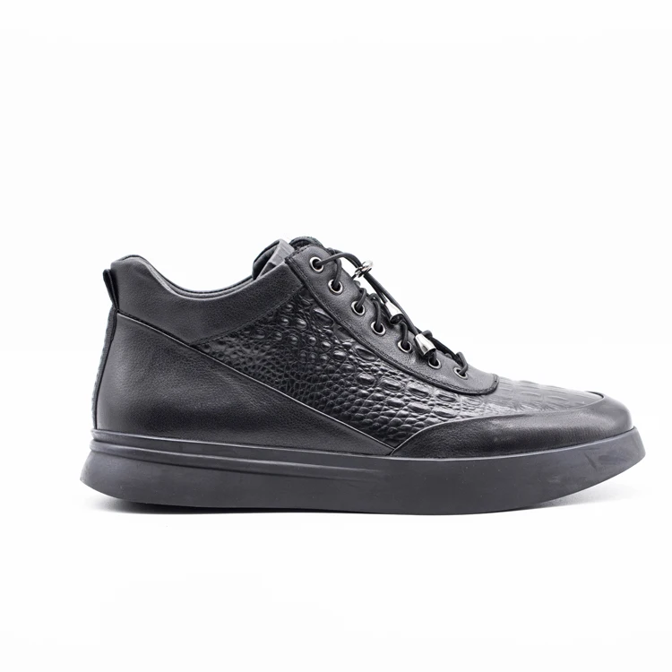 

Autumn and winter new fashion men's shoes all-match men's casual leather shoes high-top platform sneakers