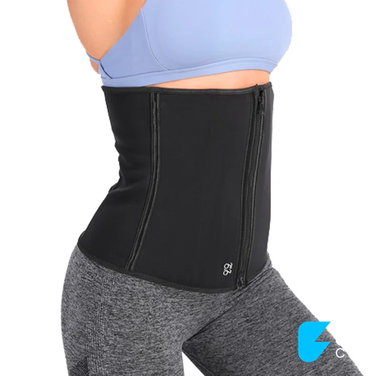 

2021 Wholsale Women Waist Trainer Shaper Body Shapewear Underbust Cincher Tummy Belt, Black gray