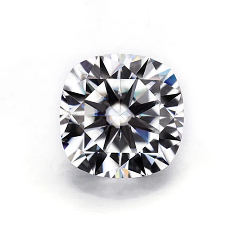 

High quality  cushion shape diamond gems white moissanite