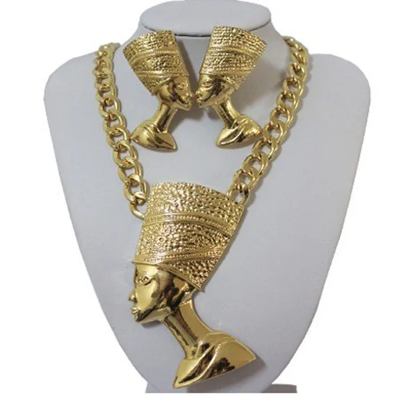 

Egyptian pharaoh noble rights necklace of queen nefertiti alloy necklace set