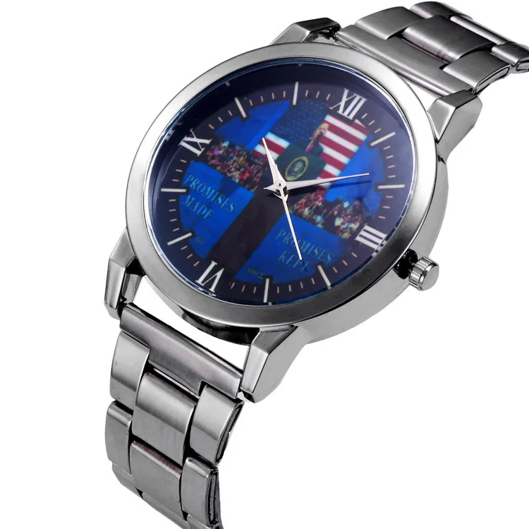 

E1427 Custom Man Wrist Watches Keep America Great Donald Trump 2020 Wristwatch Automatic Letter Luxury Quartz Trump Watch, Picture shows