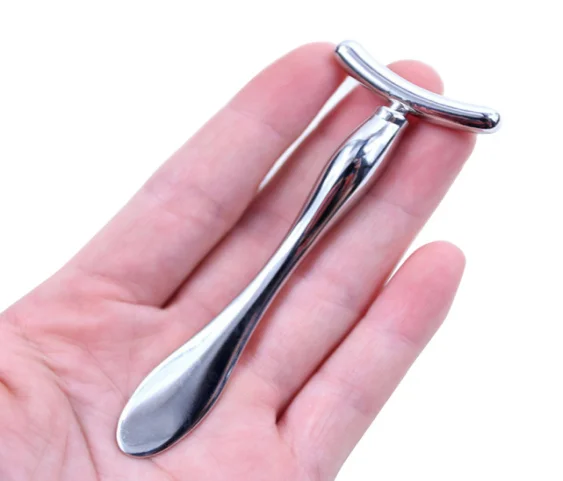 

2 head Facial Massager Energy Beauty Bar Skincare tools face Massager, Silver golden pink