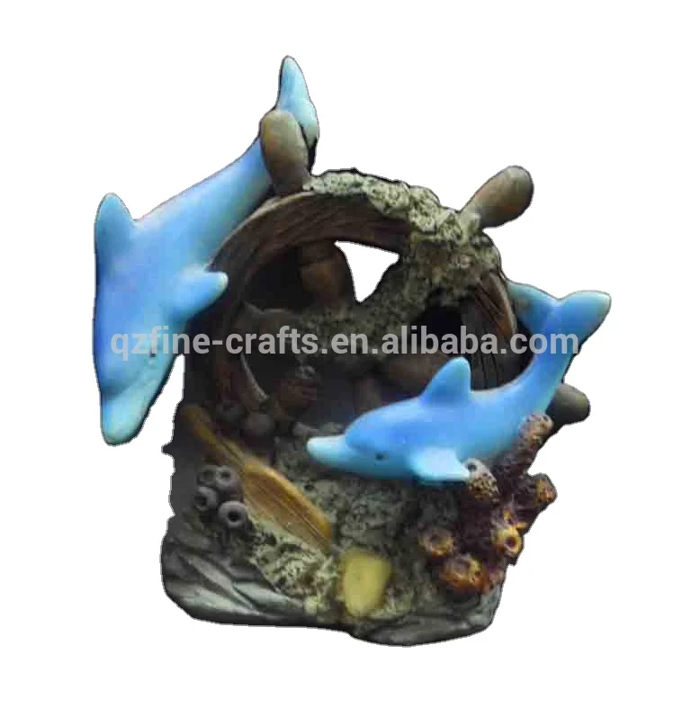 Resin Dolphin Statue Aquarium Decoration Fish Tank Ornament Buy