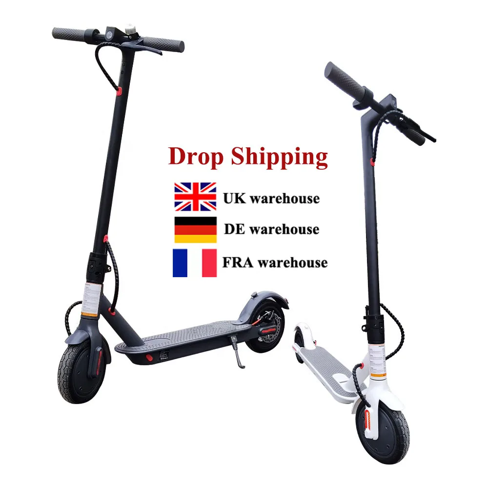 

popular EU Europe UK warehouse ready to ship 8.5 inch foldable 350w PRO APP adult electric e-scooter electronic e scooter, Black/white