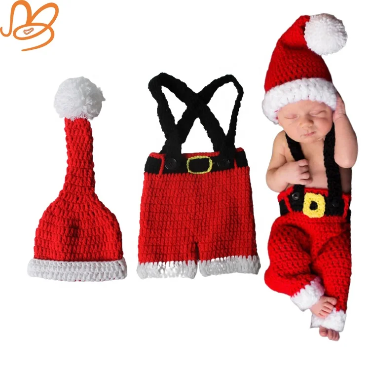 

Dropshipping Newborn Baby Cute Crochet Knit Christmas Infant Boys Girls Photography Costume Outfits Baby Sweater Jumpsuits, Customized color