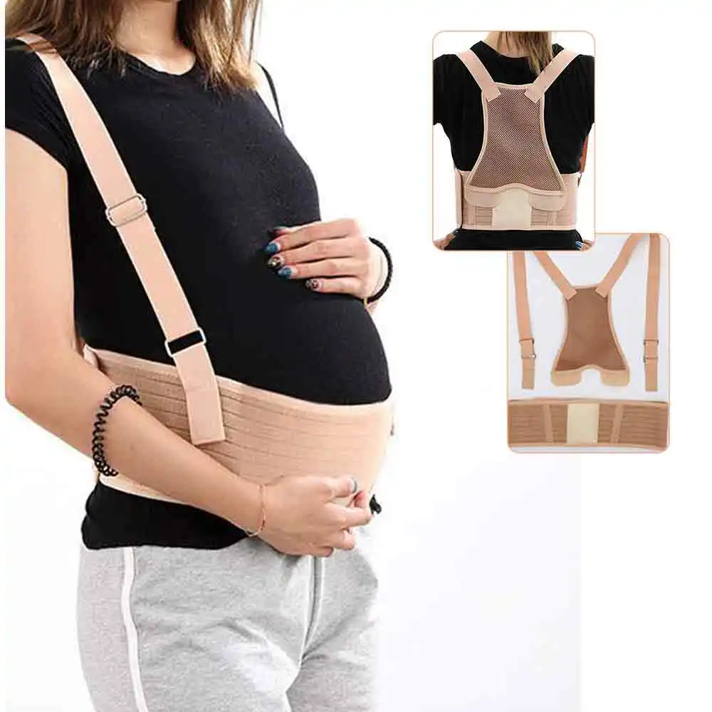 

Breathable abdominal binder maternity pregnancy back support belt for pregnant women, Skin/black/gray/pink