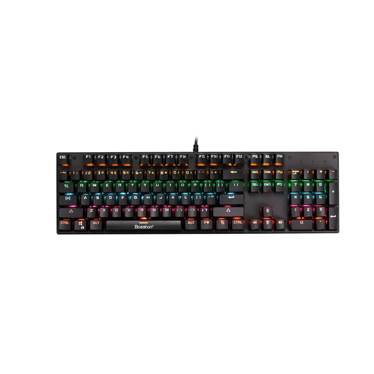 

MK912A Wired mechanical keyboard RGB red axis colorful backlit computer USB mechanical luminescent keyboard Rgb gamer Teclado, Black