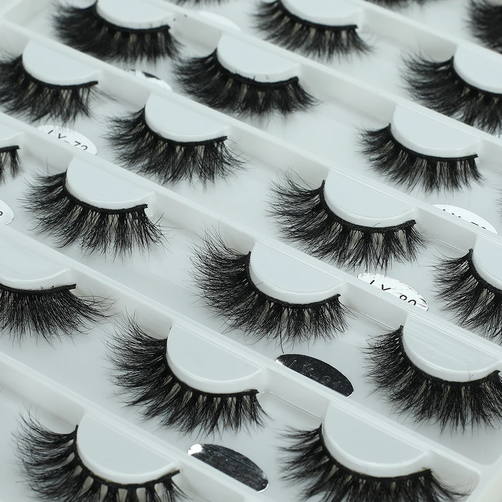 

Best Quality Thin Band 100% Pure 3D Real Mink Fur Strip Eye Lashes own brand manufacturer eyelashes, Natural black