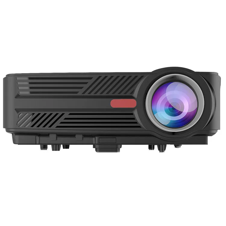 

1080P Full HD Projector Home Theater Hologram Projector 4K Portable Projector, Black white