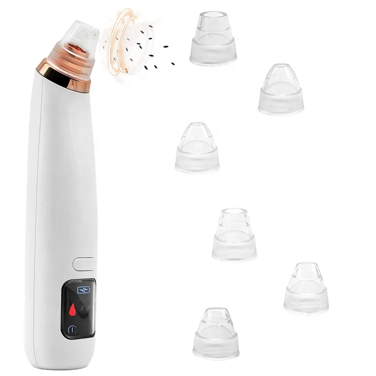 

High Quality ABS Material Pore Cleaner USB Rechargeable Blackhead Remover, White