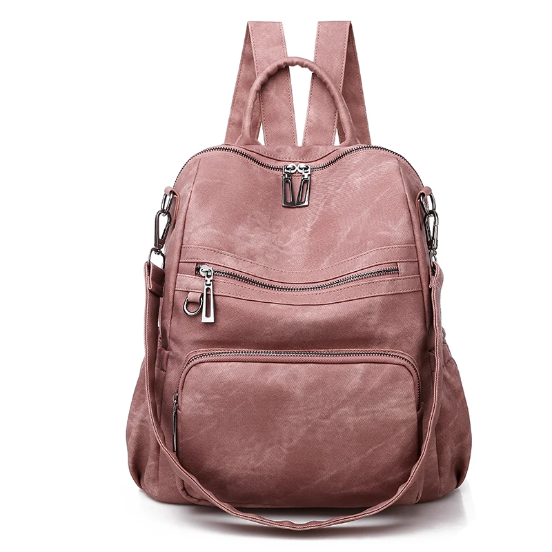 

SP473 Amazon trend ladies pu leather backpack school bag, Multi color
