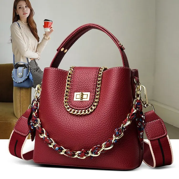 

Fashion 100% Genuine Leather handbag for women bags hot selling wallet purse