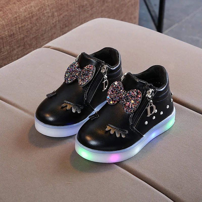 

Hot sale Boys girls Fashion luminous sneakers Good quality LED light up shoes colorful children shine glowing sneakers